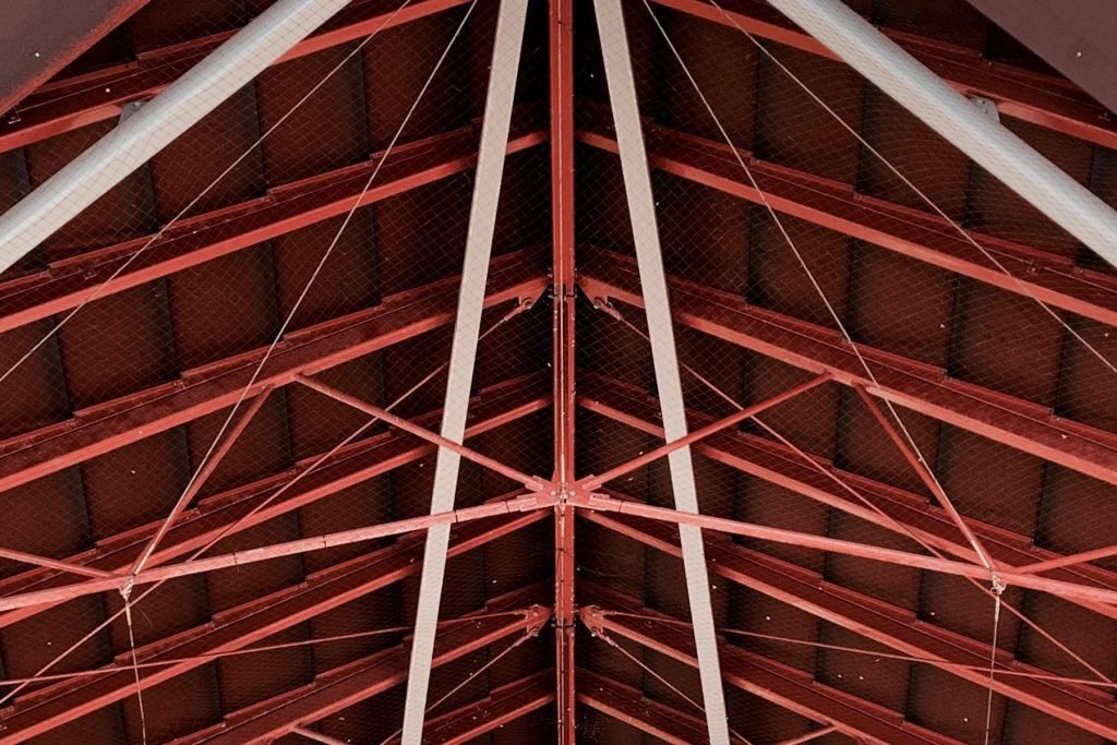 Roof truss system prepared for spray foam roof insulation